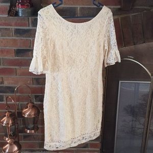 Cream lace dress